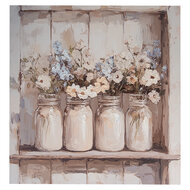 Clayre & Eef | Wanddecoratie Beige Roze 51x3x51 cm | 66266