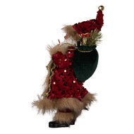 Clayre & Eef | Kerstdecoratie Kerstman Rood 16x12x31 cm | 66322