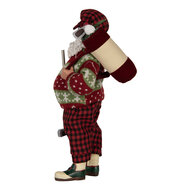 Clayre & Eef | Kerstdecoratie Kerstman Rood 16x11x28 cm | 66323