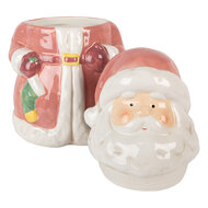 Clayre & Eef | Voorraadpot Deksel Roze Wit ø 15x26 cm | 6CE2215