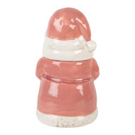 Clayre & Eef | Voorraadpot Deksel Roze Wit ø 15x26 cm | 6CE2215