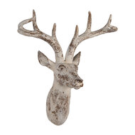 Clayre & Eef | Wanddecoratie Hert Beige 33x16x37 cm | 6PR5522