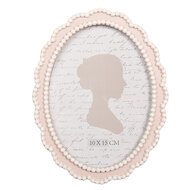 Clayre &amp; Eef   | Fotolijst Roze Wit 13x2x18 cm / 10x15 cm | 2F1302