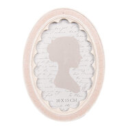 Clayre &amp; Eef   | Fotolijst Roze Wit 13x2x18 cm / 10x15 cm | 2F1307