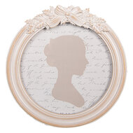 Clayre &amp; Eef   | Fotolijst Beige 15x2x16 cm / &oslash; 13 cm | 2F1316