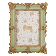 Clayre &amp; Eef   | Fotolijst Groen Goudkleurig 15x2x21 cm / 10x15 cm | 2F1354S