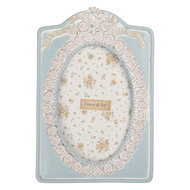 Clayre & Eef | Fotolijst Blauw Beige 14x2x21 cm / 10x15 cm | 2F1358