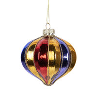 Clayre & Eef | Kerstbal Meerkleurig ø 8x8 cm | 6GL5102