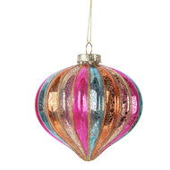 Clayre & Eef | Kerstbal Meerkleurig ø 10x10 cm | 6GL5177
