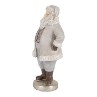 Clayre & Eef | Kerstdecoratie Kerstman Grijs 8x6x15 cm | 6PR5520