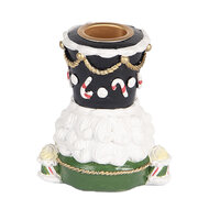 Clayre & Eef | Kandelaar Notenkraker Groen Wit 8x6x9 cm | 6PR5541
