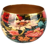 Dekoratief | Theelichthouder 'Botanical Beauty', metaal, 10x10x8cm | A258050