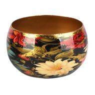 Dekoratief | Theelichthouder 'Botanical Beauty', metaal, 9x9x6cm | A258051