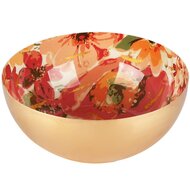 Dekoratief | Bowl &#039;Splendid Flowers&#039;, goud, metaal, 20x20x8cm | A258063
