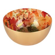 Dekoratief | Bowl &#039;Splendid Flowers&#039;, goud, metaal, 13x13x6cm | A258064