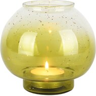 Dekoratief | Theelichthouder &#039;Sprinkle Green&#039;, glas, 16x16x14cm | A258085