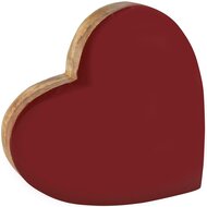 Dekoratief | Deco hart staand, rood, hout/email, 19x3x19cm | A258280
