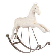 Clayre & Eef | Decoratie Hobbelpaard Wit 61x15x51 cm | 5PR0176