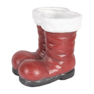 Clayre & Eef | Decoratie Laarzen Kerstman Rood Wit 22x22x23 cm | 6PR5525