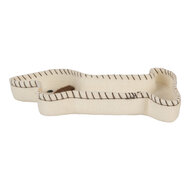 Clayre & Eef | Vilten schaal hond Wit Bruin 20x13x3 cm | 66287