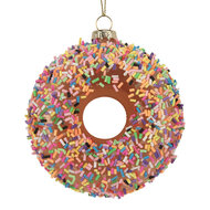 Clayre &amp; Eef   | Kersthanger Bruin Roze &oslash; 10x4 cm | 6GL5254