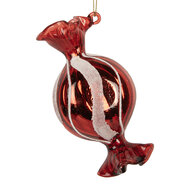 Clayre &amp; Eef   | Kersthanger Rood Wit 5x4x10 cm | 6GL5282