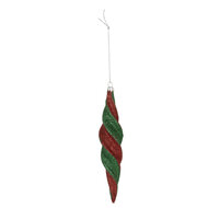 Clayre &amp; Eef   | Kerstbal Rood Groen &oslash; 5x22 cm | 6GL5286
