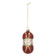 Clayre &amp; Eef   | Kersthanger Rood Wit &Oslash; 5x10 cm | 6GL5306