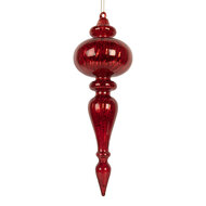 Clayre &amp; Eef   | Kerstbal Rood &oslash; 9x28 cm | 6GL5315
