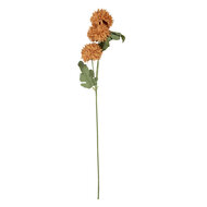 Clayre &amp; Eef   | Decoratie tak met bloemen Oranje Groen 10x8x64 cm | 6PL0397O