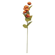 Clayre & Eef | Decoratie tak met bloemen Oranje Groen 10x10x63 cm | 6PL0409O
