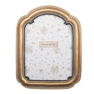 Clayre &amp; Eef   | Fotolijst Goudkleurig Bruin 16x2x21 cm / 13x18 cm | 2F1278