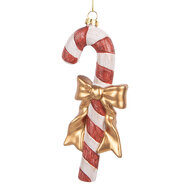Clayre & Eef | Decoratie hanger Zuurstok Rood Wit 8x3x18 cm | 66084