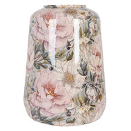 Clayre & Eef | Decoratie Vaas Grijs Roze ø 37x49 cm | 65885