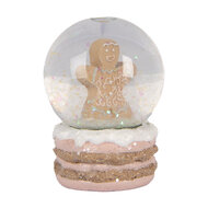 Clayre & Eef | Sneeuwbol Bruin Transparant ø 5x7 cm | 66086