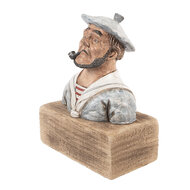 Clayre & Eef | Decoratie Matroos Blauw Bruin 19x11x24 cm | 6H2426