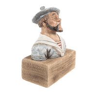 Clayre & Eef | Decoratie Matroos Blauw Bruin 19x11x24 cm | 6H2426