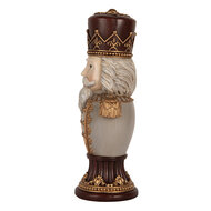 Clayre & Eef | Kerstdecoratie Notenkraker Bruin Grijs 16x10x30 cm | 6PR5365