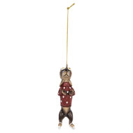 Clayre & Eef | Decoratie hanger Teckel Bruin Rood 4x3x10 cm | 6PR5306