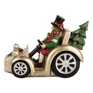 Clayre & Eef | Decoratie Kinderen in auto Goudkleurig Rood 22x14x16 cm | 6PR5675