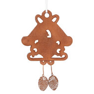 Clayre & Eef | Decoratie hanger huisje Bruin Wit 12x2x18 cm | 6PR5315