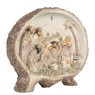Clayre &amp; Eef   | Kerstdecoratie Kerstgroep Bruin Beige 18x4x15 cm | 6PR5919