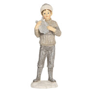 Clayre & Eef | Kerstdecoratie Kinderen set van 2 Grijs 8x7x22 cm | 6PR5920