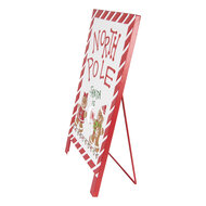 Clayre & Eef | Tekstbord Wit Rood 29x16x51 cm | 6Y5801