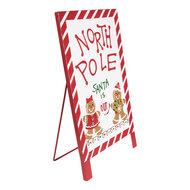 Clayre & Eef | Tekstbord Wit Rood 29x16x51 cm | 6Y5801