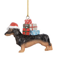 Clayre & Eef | Decoratie hanger Hond Bruin Zwart 7x2x6 cm | 6PR5667