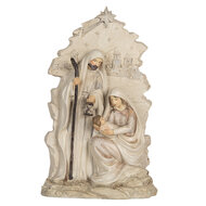 Clayre & Eef | Kerstdecoratie Kerstgroep Beige Wit 15x7x24 cm | 6PR5923