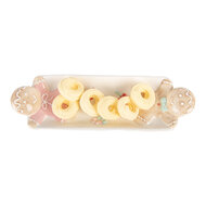 Clayre & Eef | Serveerschaal Wit Bruin 31x10x5 cm | 6CE2224