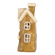 Clayre & Eef | Decoratie Huis Bruin Beige 23x15x33 cm | 6MG0123