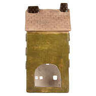 Clayre & Eef | Decoratie Huis Groen Beige 20x17x39 cm | 6MG0125